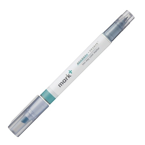 Kokuyo Mark+ Çift Taraflı ( Fosforlu ve Fineliner) Kalem Turquoise/Turquoise