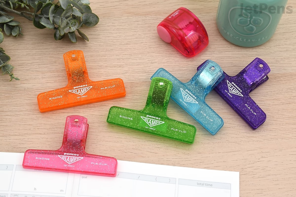 Penco Clampy Glitter Plastic Klips Purple