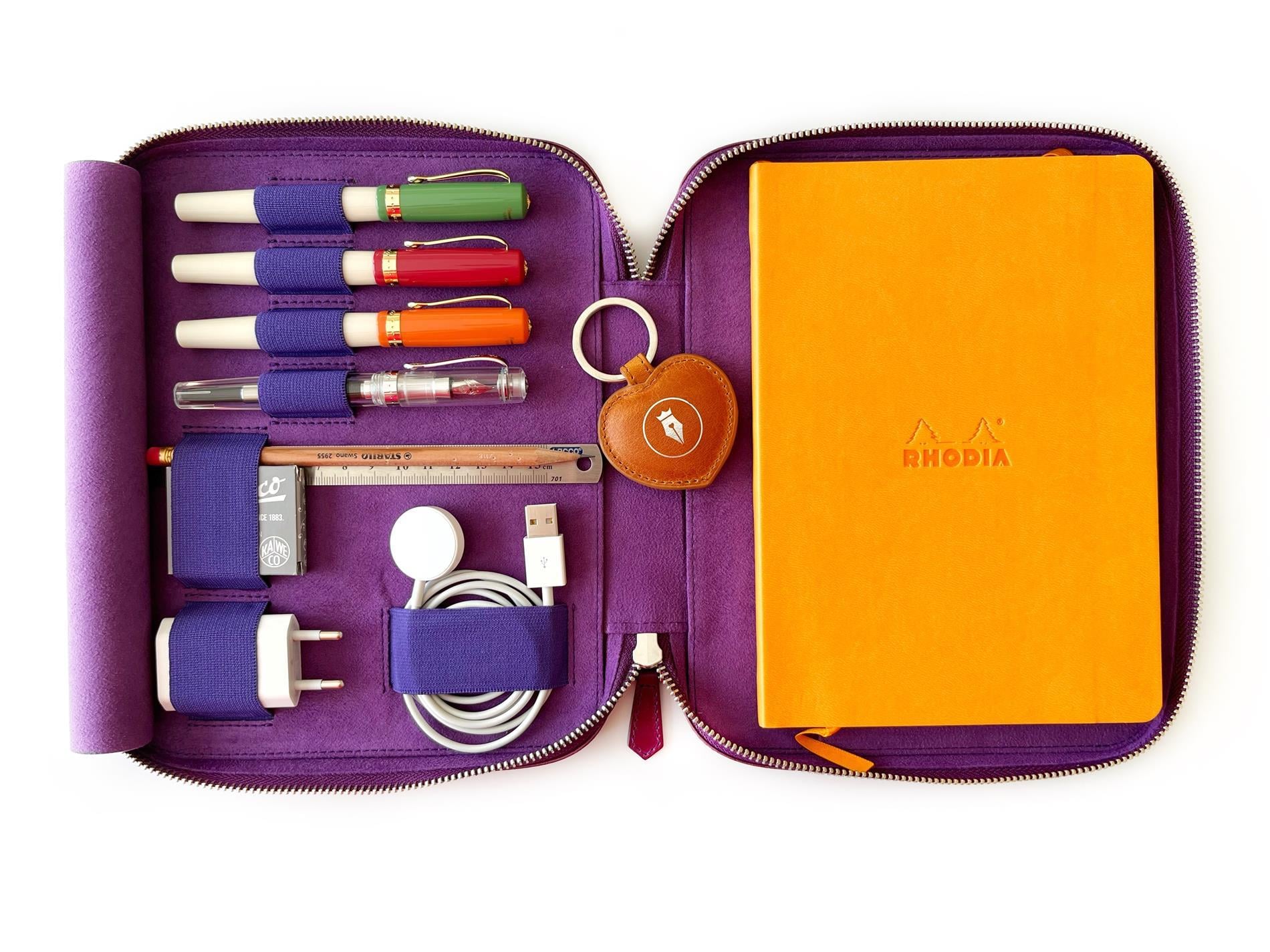 Eng Leather Violet A5 Size Deri Organizer