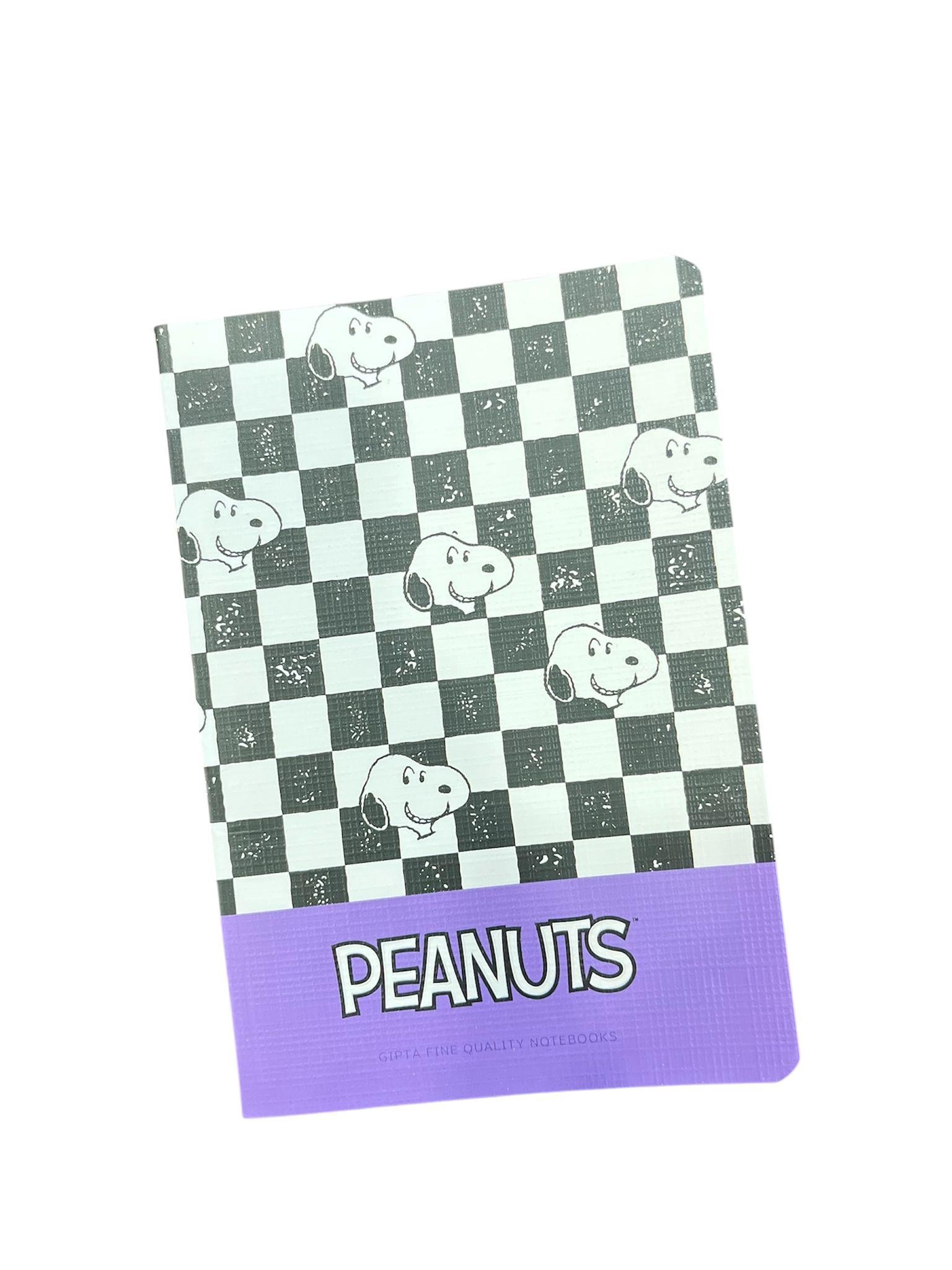 Gıpta 7311 Snoopy Terzi Dikişli A6 Karton Kapak Defter 80 Yaprak Çizgili Damalı Mor