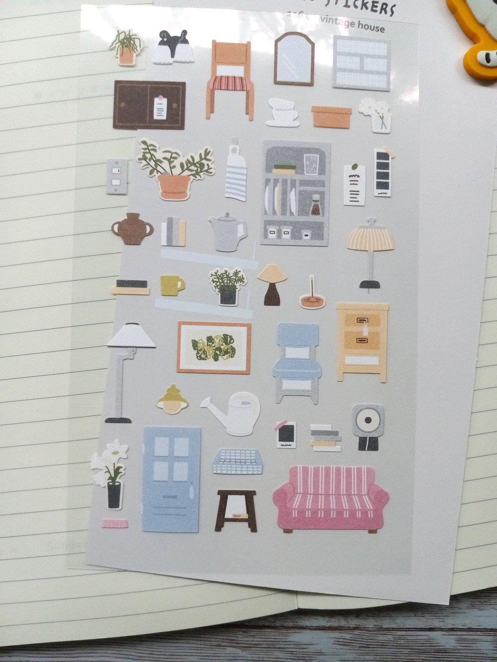 Suatelier Deco Sticker Seti Vintage House