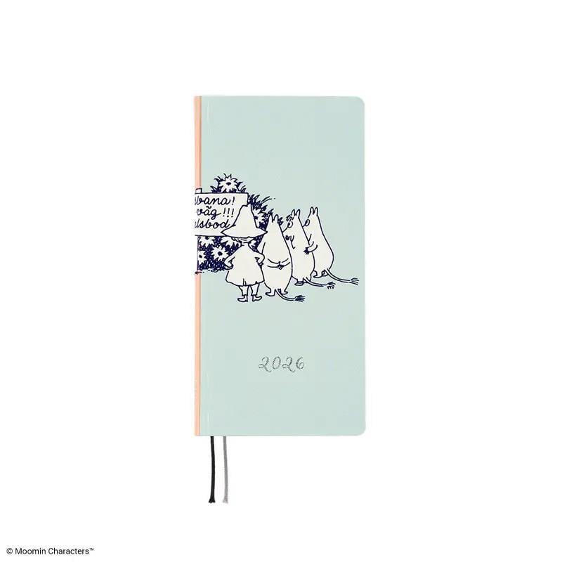 Hobonichi Techo Weeks English Slim Schedule Book - Moomin : 2026 Monday Start Mint
