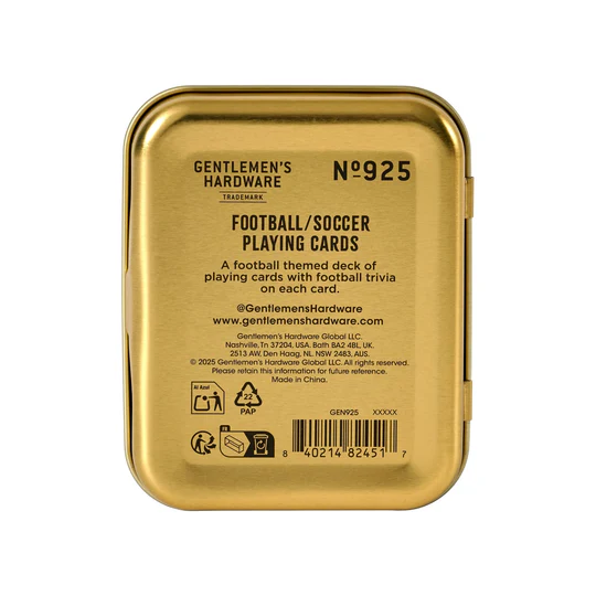 Gentlemen's Hardware Futbol Temalı İskambil Kağıdı