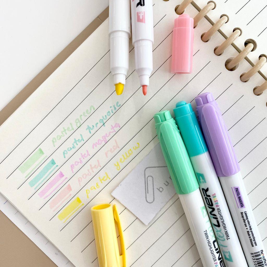Flex Office Flex Liner FO-HL016 Çift Taraflı Fosforlu Kalem Pastel Magenta