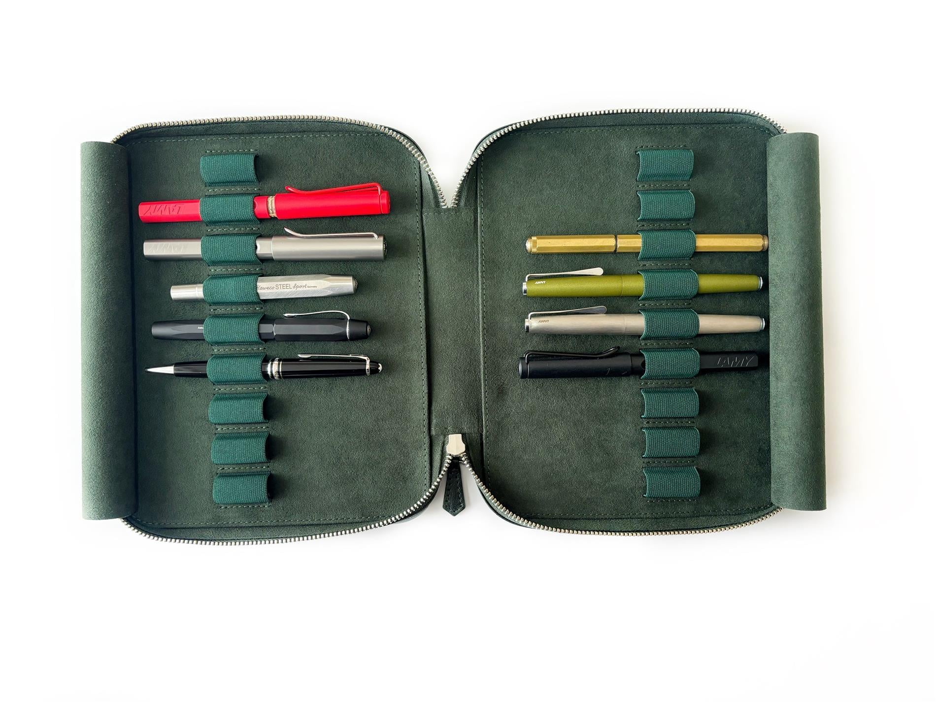 Eng Leather Aurora Light Green 18'li Deri Kalem Kılıfı