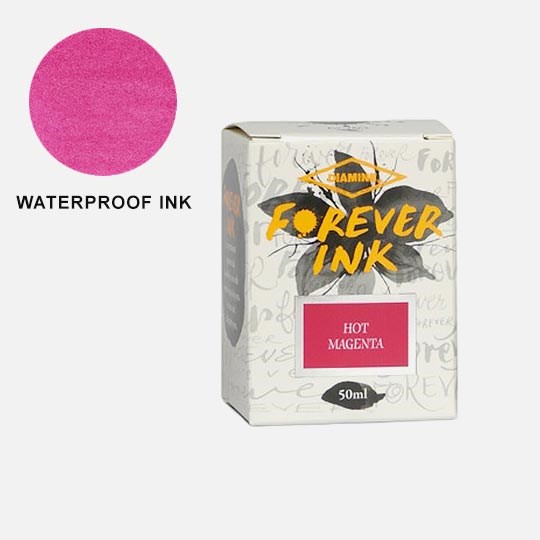 Diamine Forever Permanent & Waterproof Pigment Şişe Mürekkep 50ml Hot Magenta