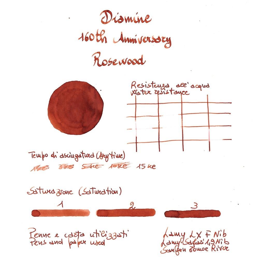Diamine 160. Yıl Dolma Kalem Mürekkebi 75 ml. Rosewood