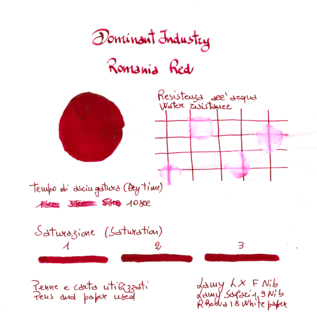 Dominant Industry Standard Şişe Mürekkep Romania Red