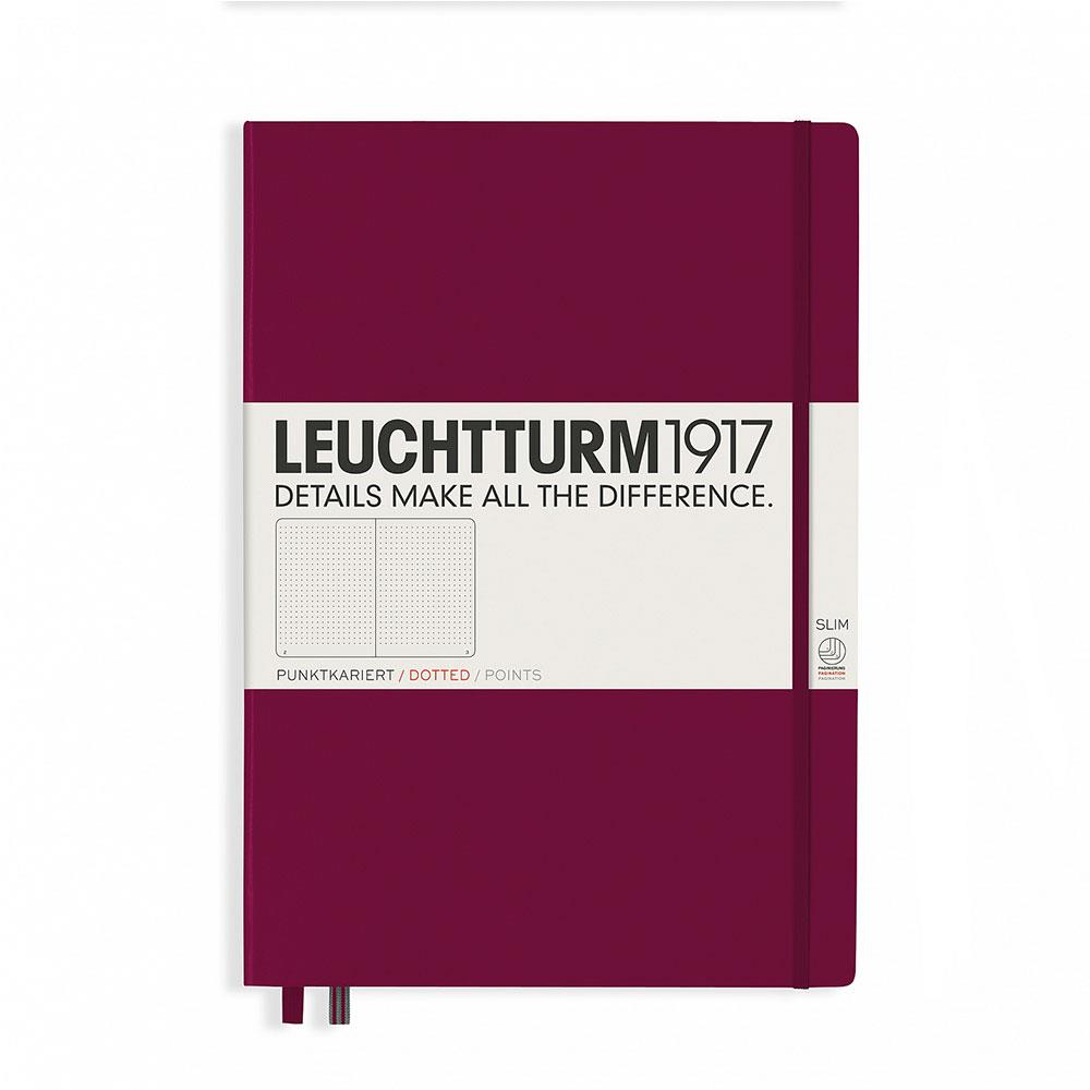 Leuchtturm1917 Master Slim A4+ Noktalı Defter Port Red 359787