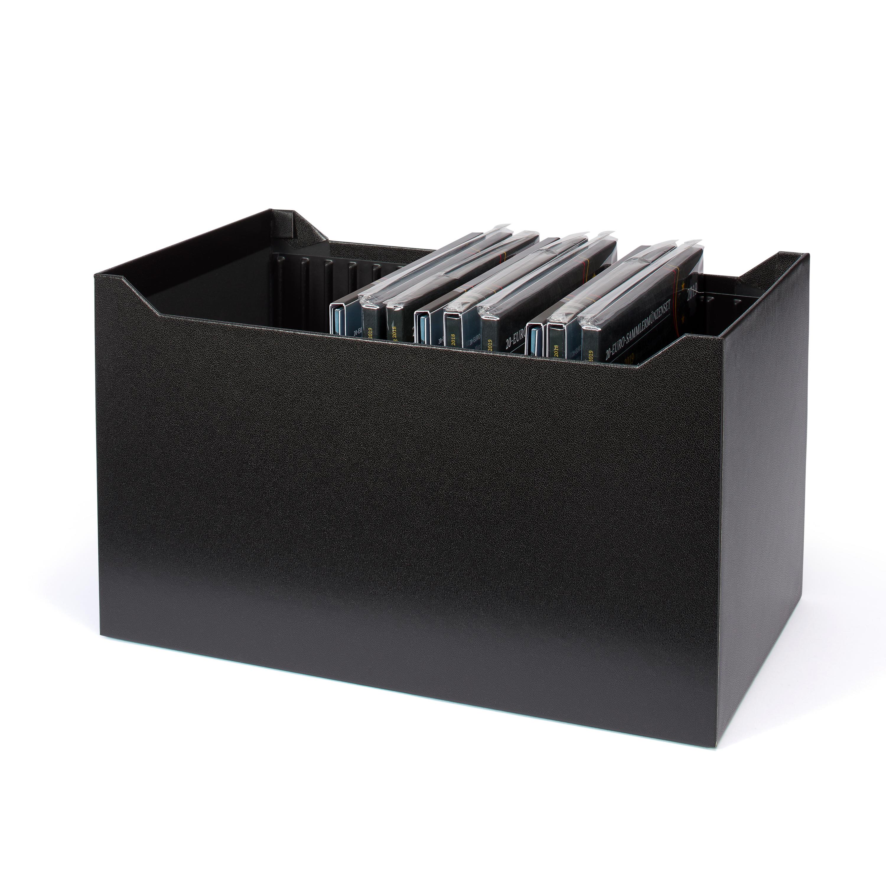 Leuchtturm LOGIK Hatıra Para Koleksiyonları için Arşiv Kutusu, Siyah Boyut 168 x 168, (Hatıra Madeni Para Koleksiyonları için)