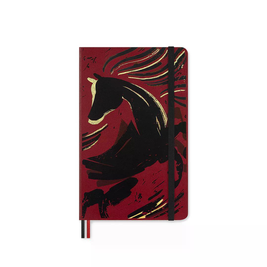 Moleskine Year of the Horse Limited Edition Sert Kapak Çizgili Defter Kırmızı