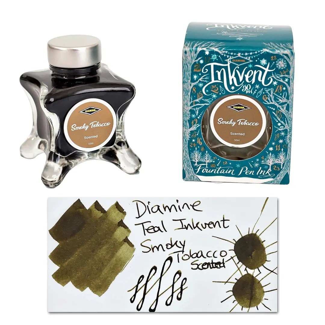 Diamine Inkvent Teal Calender Smoky Tobacco Scented Mürekkep