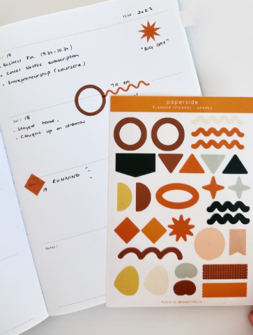 Shapes Transparent Sticker Seti