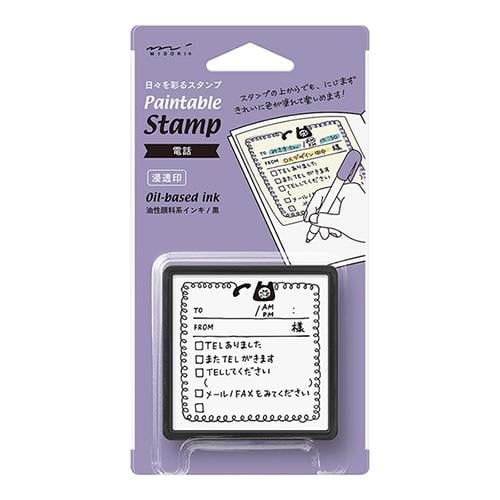 Midori Paintable Penetration Stamp Telephone Stamp Pattern Damga -  35404