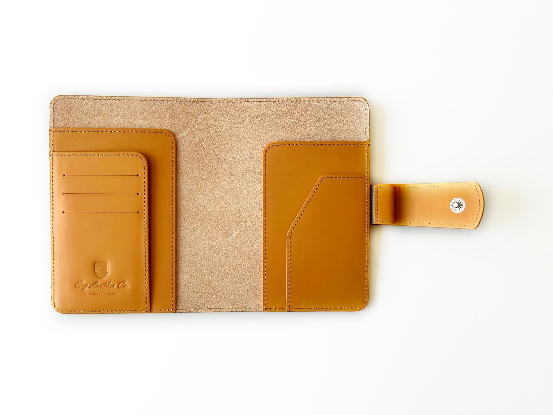 Eng Leather Aged Natural A6 Ebatlı Deri Defter Kılıfı ve Organizer