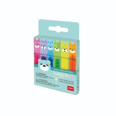 Legami Milano Mini Ayıcık Fosforlu Kalem 6'lı Set