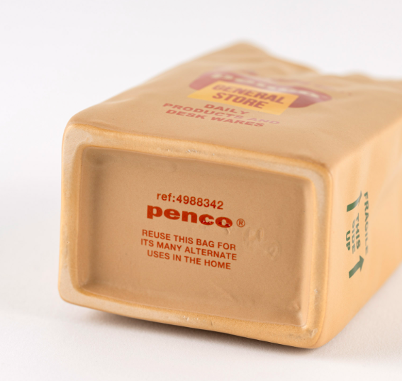 Hightide Penco Brown Bag Pen Stand Seramik Kalemlik