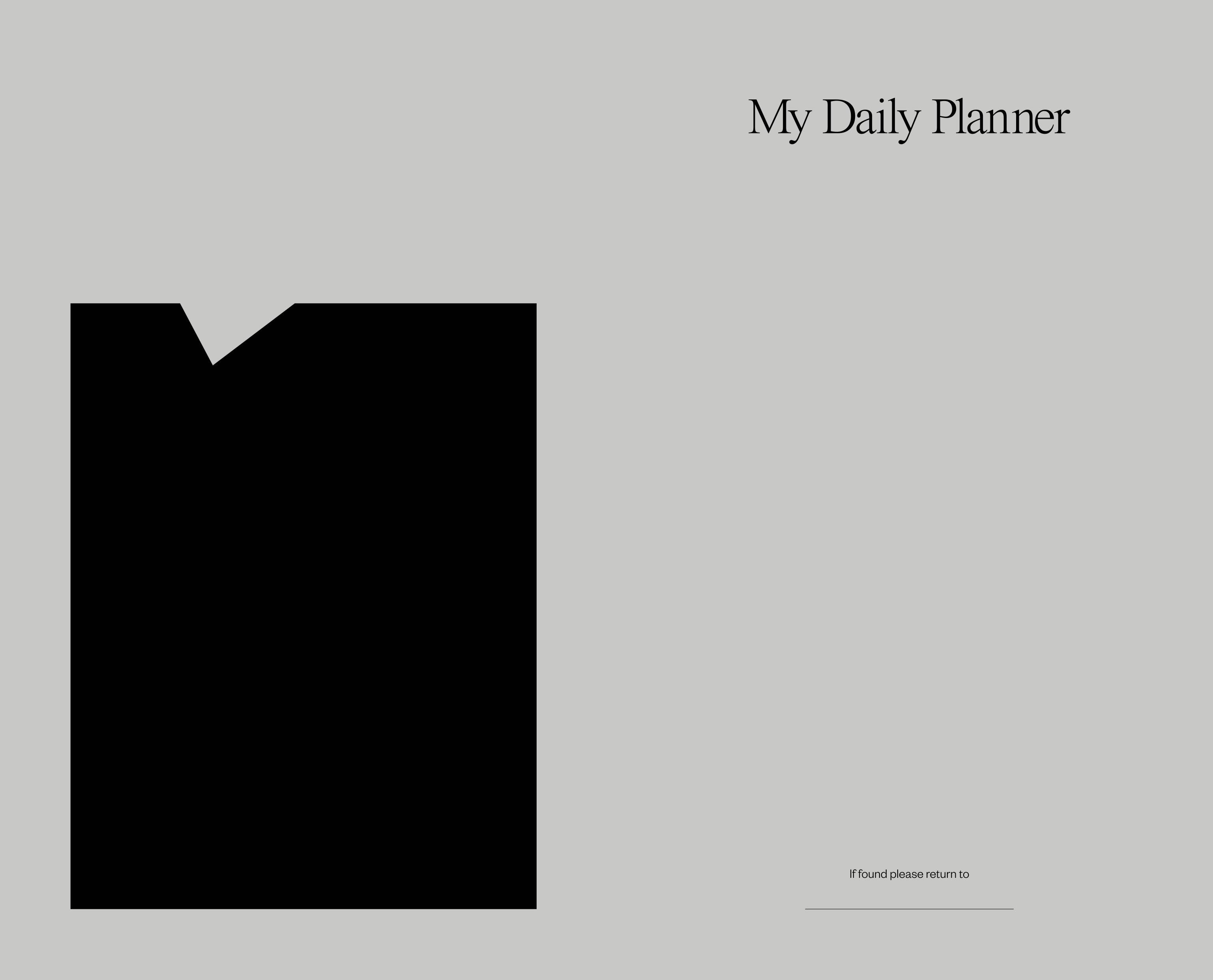Fundaze Özel Tasarım Daily Planner Gri