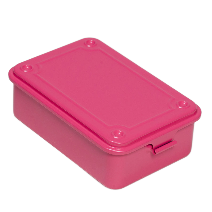 Toyo Steel T-150 Tool Storage Box Shocking Pink Black Metal Saklama Kutusu