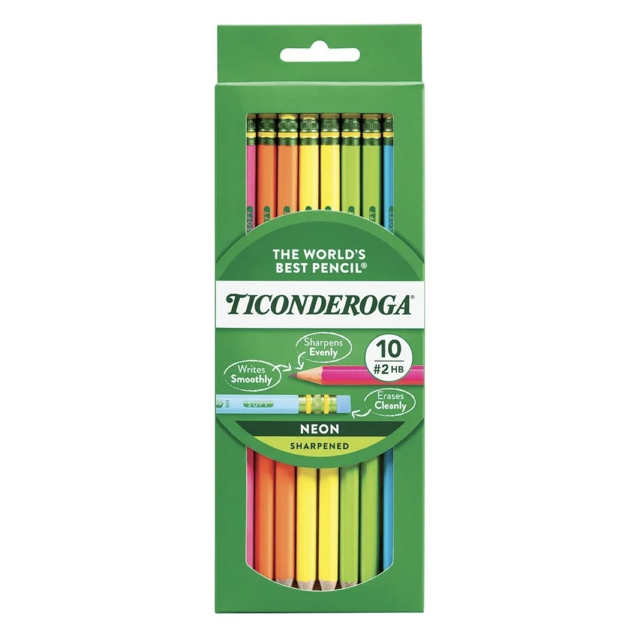  Dixon Ticonderoga The World's Best Pencil Neon New 10'lu Kurşun Kalem 
