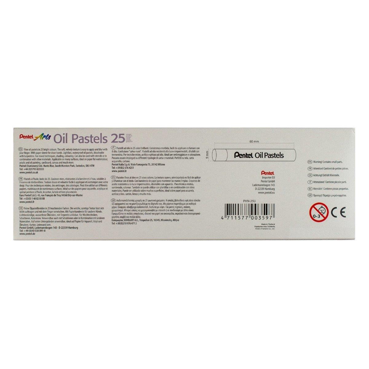 Pentel Arts Oil Pastels 25'li Yağlı Pastel Boya Kalemi Seti 