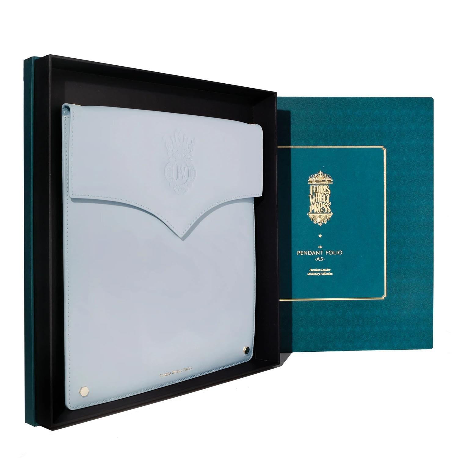 Ferris Wheel Press The Pendant Folio Deri Çanta Light Blue