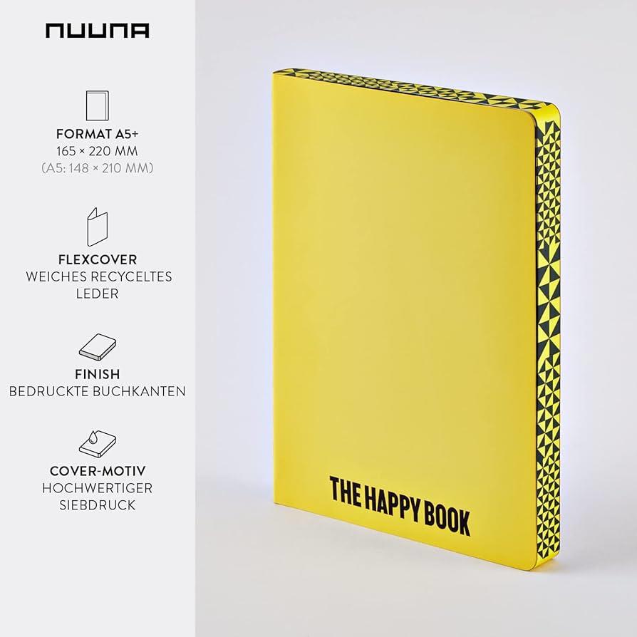 Nuuna L Gri Noktalı Defter Happy Book by Stefan Sagmeister 