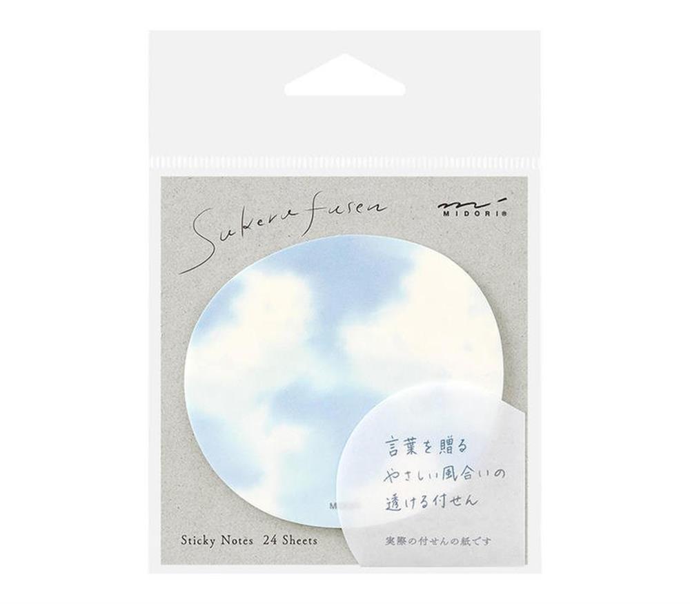 Midori  sticky note transparent clear blue sky