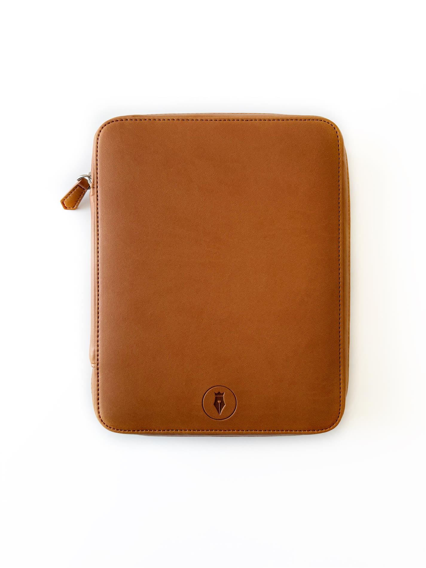 Eng Leather Vegan Apple Skin Sahra - Dark 18 li Kalem Kılıfı