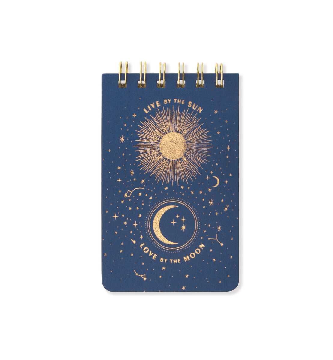 DesignWorks Ink Twin Wire Bookcloth Notepad - Live By The Sun Not Defteri 