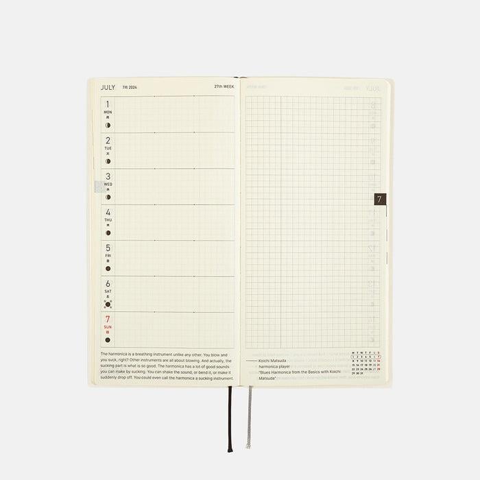 Hobonichi Techo Weeks Japanese Version 2024 Jan. Start White Line: Ivory