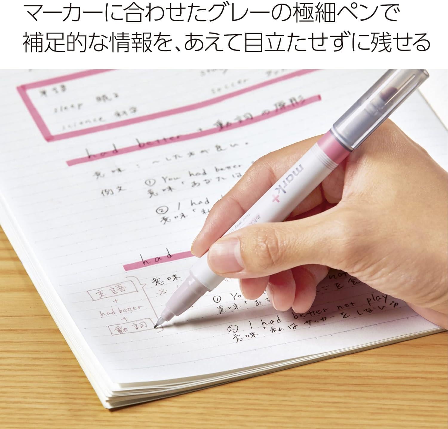 Kokuyo Mark+ 5'li Fosforlu Çift Taraflı Japon Kalem Seti PM-MT201-5S