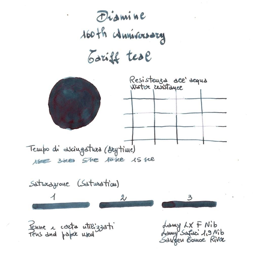Diamine 160. Yıl Dolma Kalem Mürekkebi 75 ml. Tariff Teal