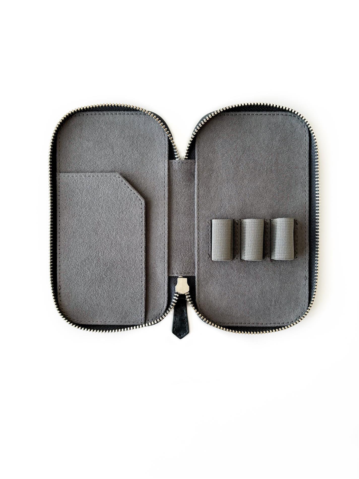 Eng Leather Night Storm Cloud Gray 3'lü Deri Kalem Kılıfı