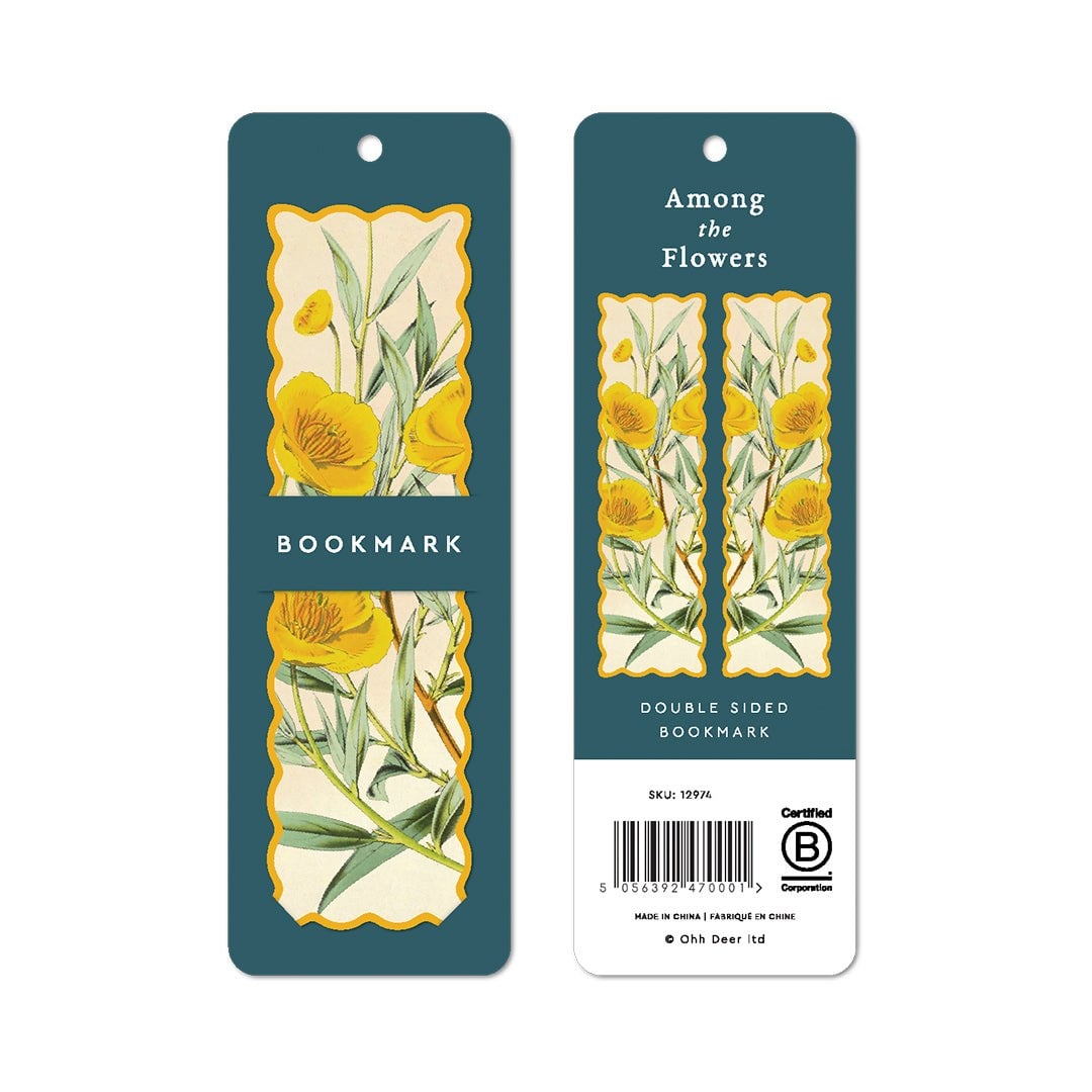 Ohh Deer Kaleido Tasarımı Premium Kitap Ayracı Scalloped Yellow Flower 12974