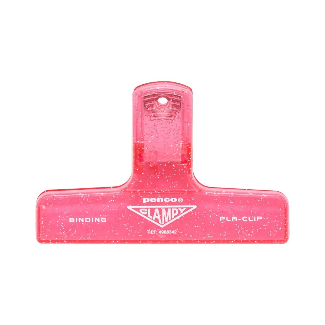 Penco Clampy Glitter Plastic Klips Pink