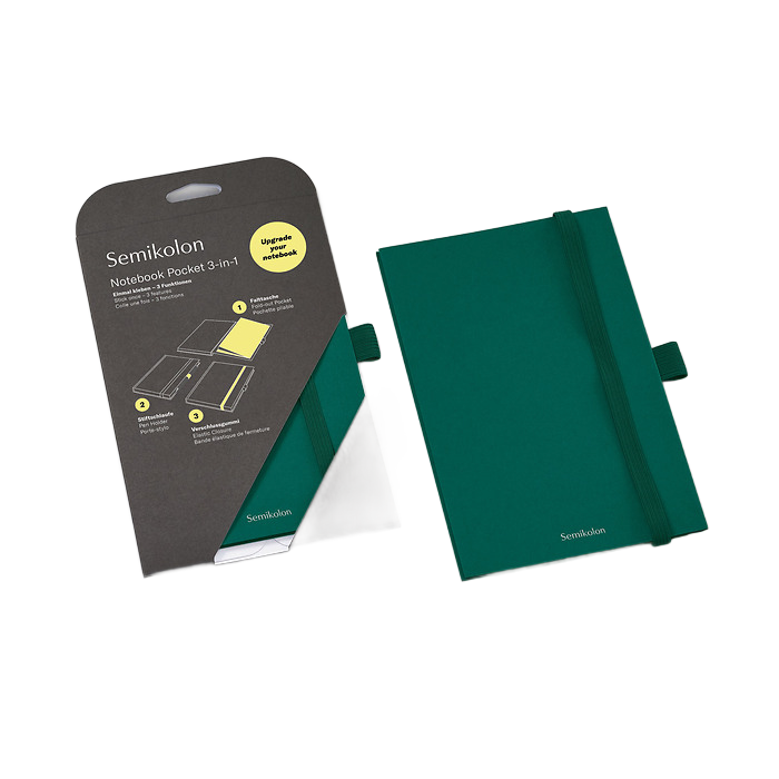 Semikolon Patch Pocket (Defter Körüğü), A5, Heritage Line Pure, forest