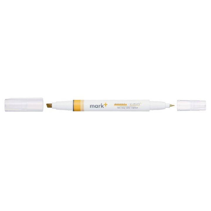 Kokuyo Mark+ Çift Taraflı ( Fosforlu ve Fineliner) Kalem  Gold