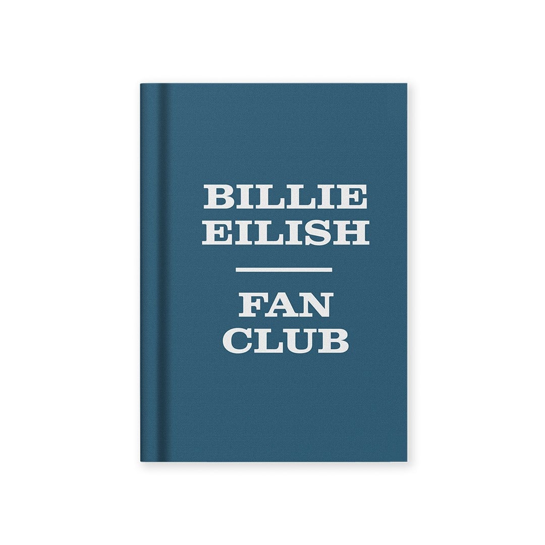 Ohh Deer Tasarımı A7 112 Sayfa Kumaş Sert Kapak Çizgili Defter Billie Eilish Fan Club 13485