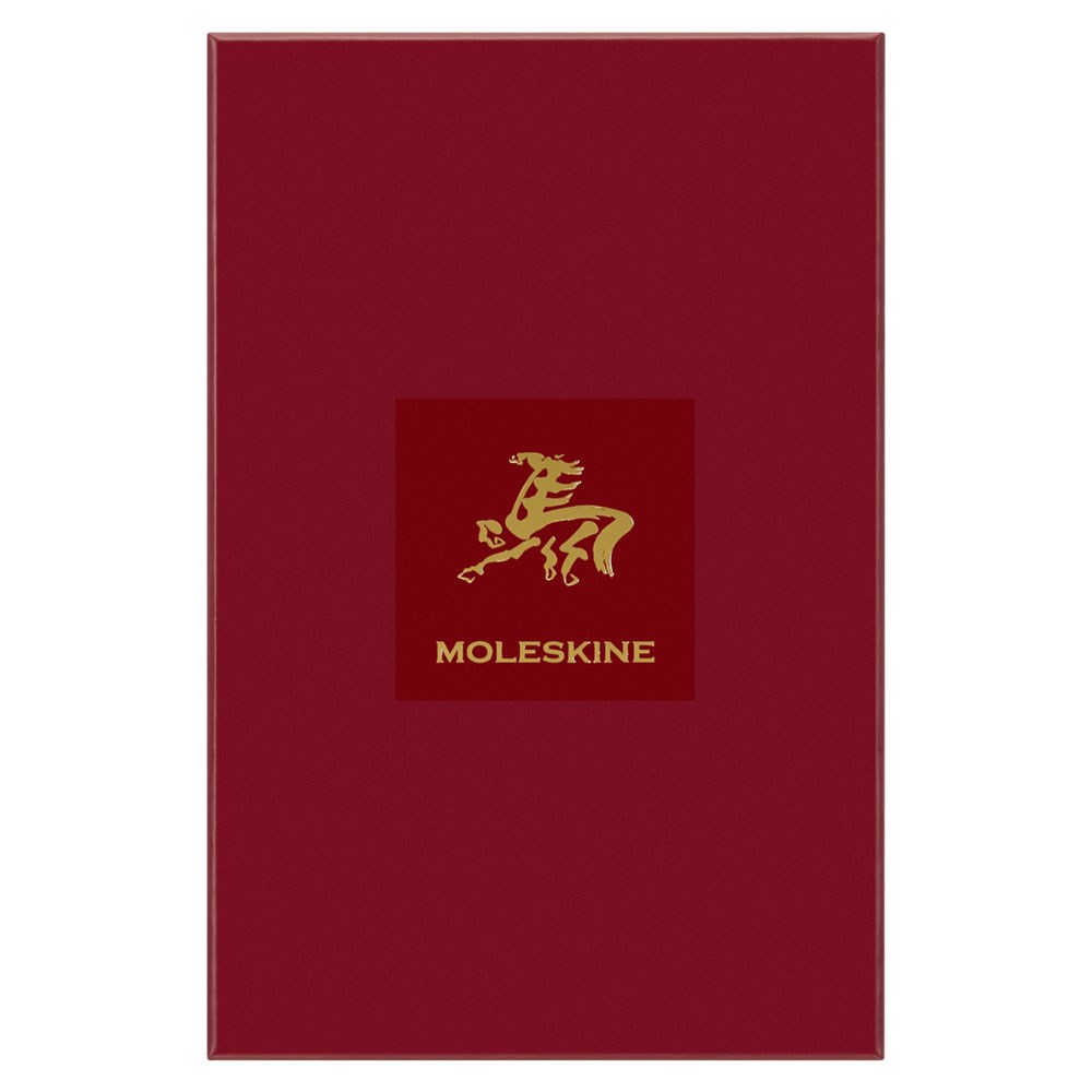 Moleskine Year of the Horse Vegea Fire Red Gift Box Sert Kapak 13x21 Çizgili Defter