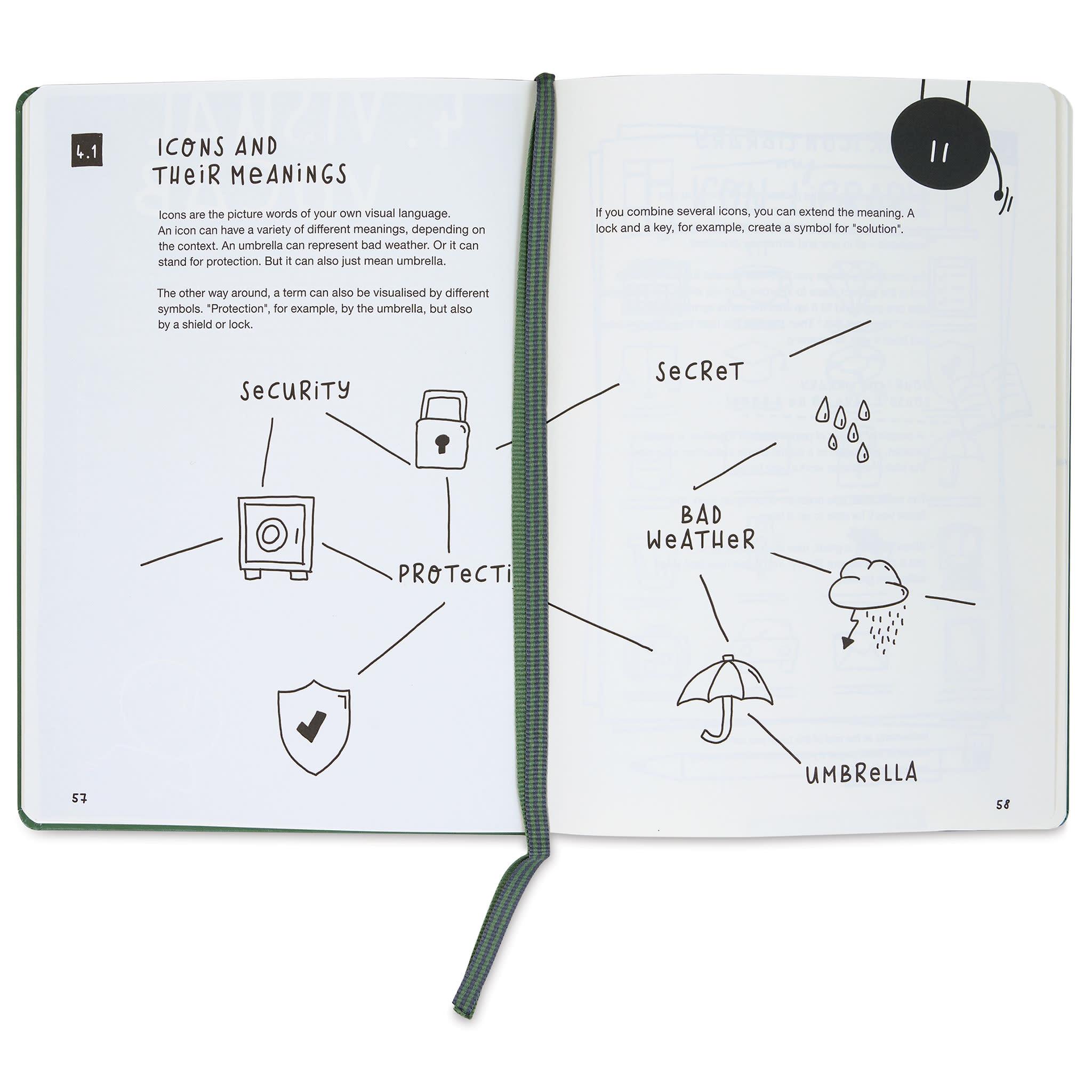 Leuchttrum 1917 Sketchnote Journal, Hardcover Medium (A5), Olive Çizim Defter 366212