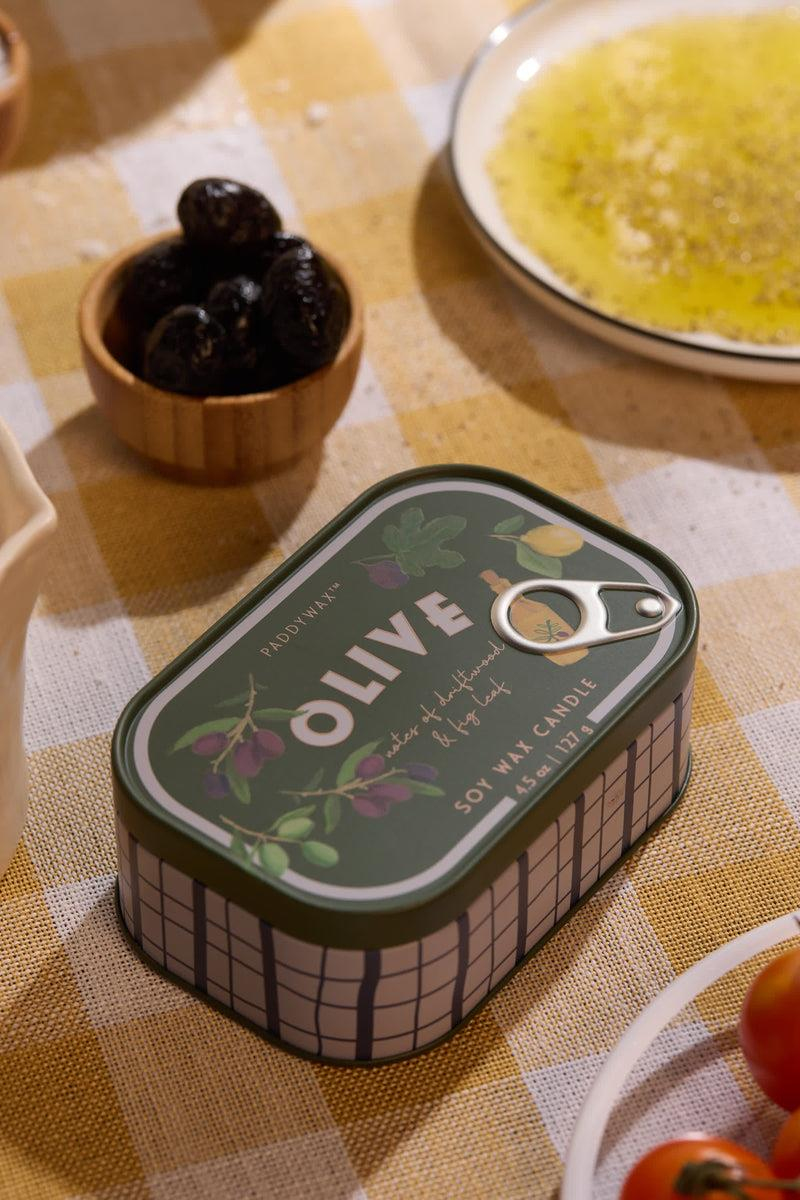 Paddywax Bistro  Olive Printed Tin Candle - Fig & Olive127 gr Mum
