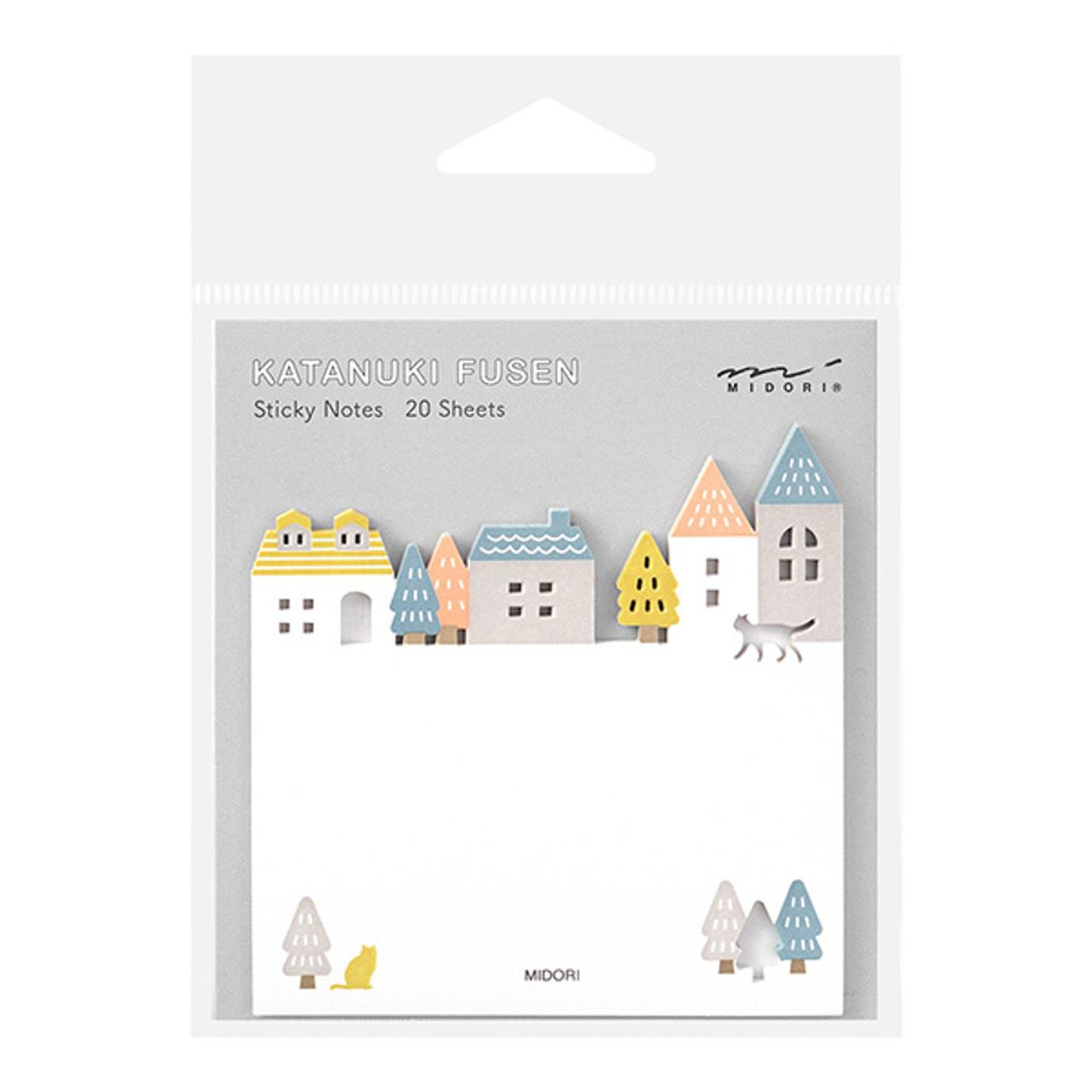 Midori sticker seal label die-cutting City pattern