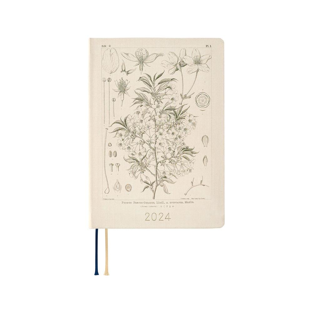 Hobonichi Techo 2024 Tomitaro Makino: Yamazakura HON / A5 Size / Daily / Jan start / Mon start - Japanese Edition