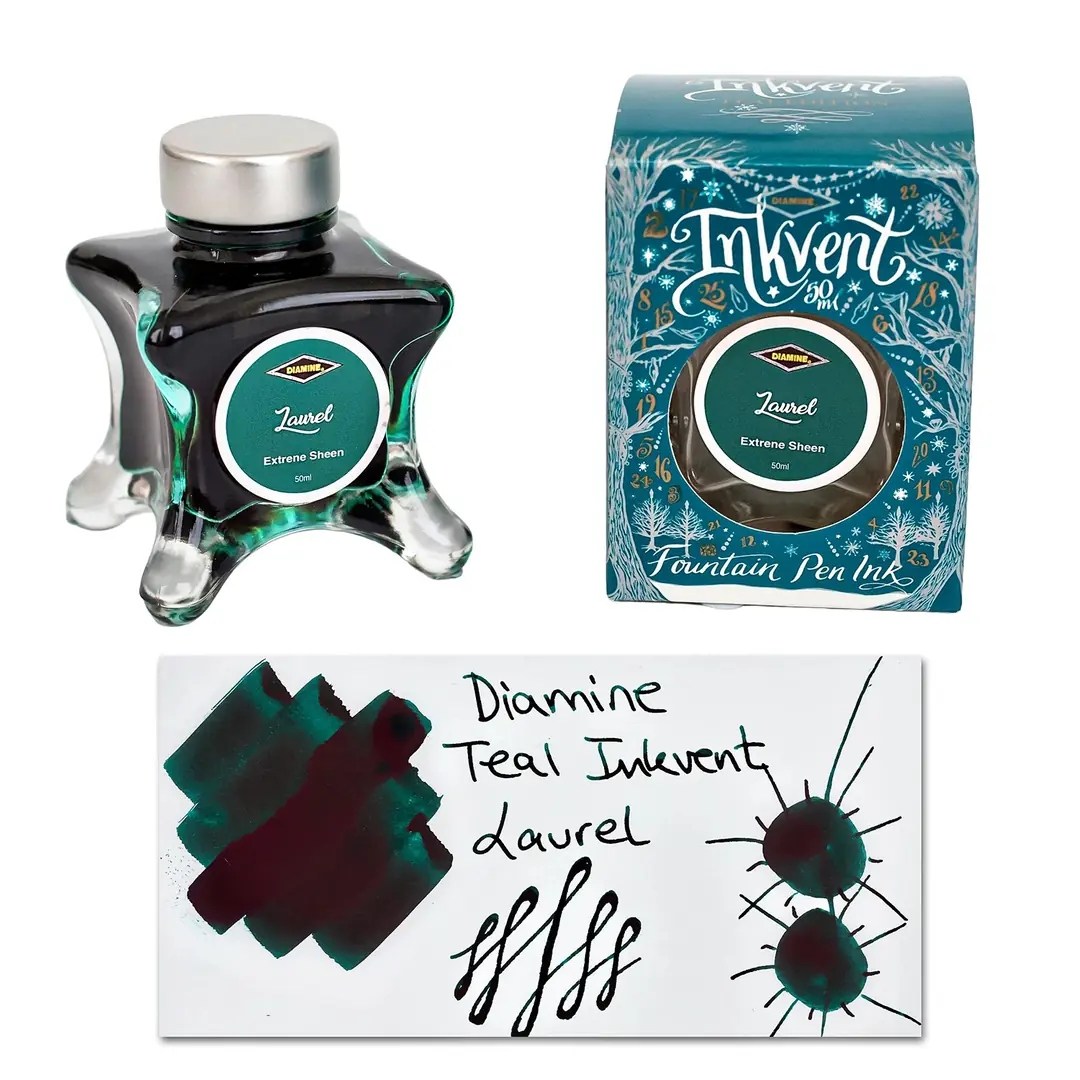 Diamine Inkvent Teal Calender Laurel Extreme Sheen Mürekkep