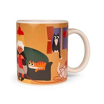 Kikkerland Cat Lady Morph Mug Kupa