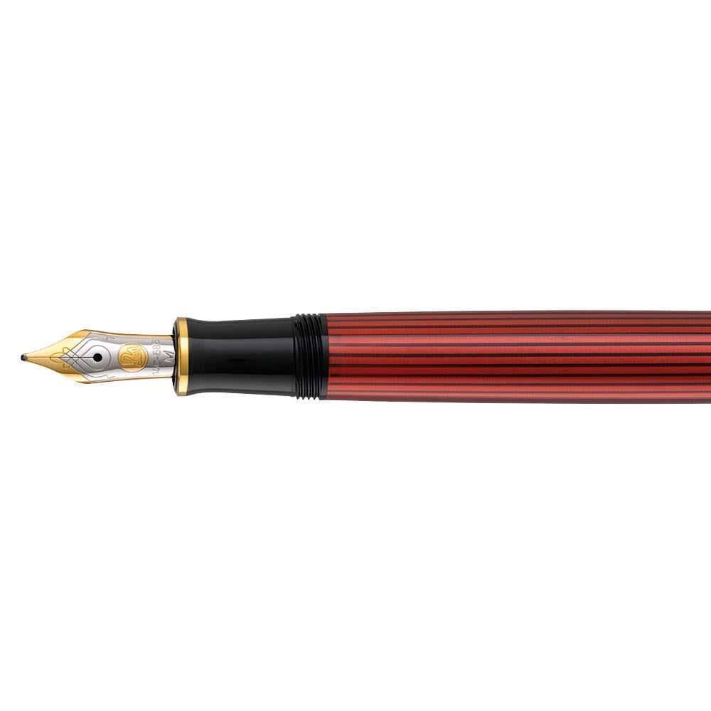 Pelikan Souveran Series M400 Dolma Kalem Burgundy Black Pearlescent Bordo Siyah Sedefli  EF Uç