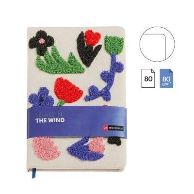 Miquelrius Leaves in the Wind A5 80g Punch Effect Pure Beige Defter