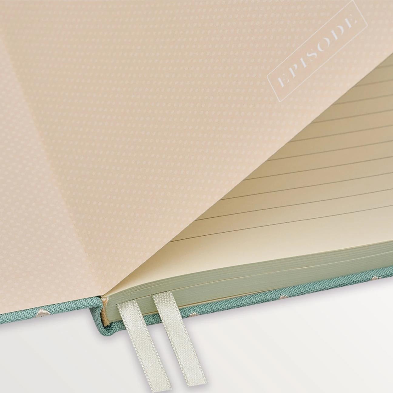 EPISODE SAGE LEAVES EMBROIDERED XL NOTEBOOK