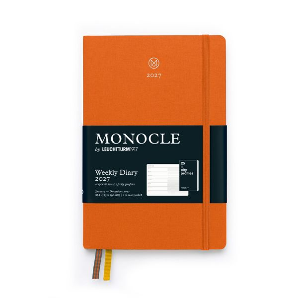 Leuchtturm1917 Monocle 2027 B6+ Sert Kapak English 2027 Haftalık Ajanda Orange 400464